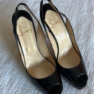 Christian Louboutin open toe pumps size 10